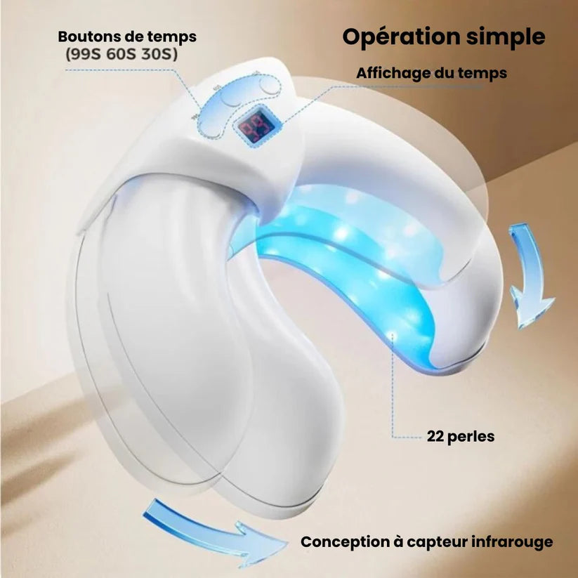 ZenLight™ Pro – Appareil compact pour le soin des ongles à domicile